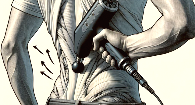 massasjepistol sur le bas du dos