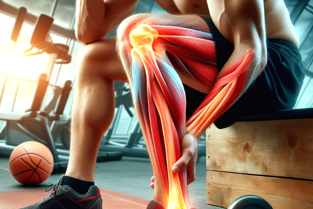 tendinite a la jambe avec un massasjepistol