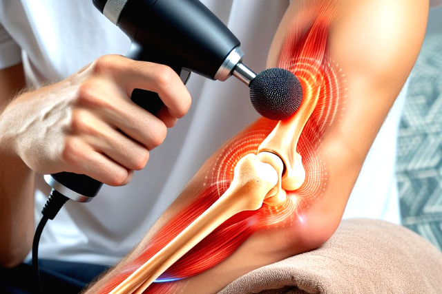 tendinite au coude avec un massasjepistol