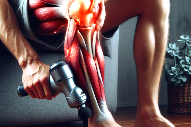 senebetennelse i kneet med massasjepistol